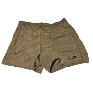 Speedo Brown Swim Trunks Size XL Mesh Lining Elastic Waist Swimwear Swimsuit